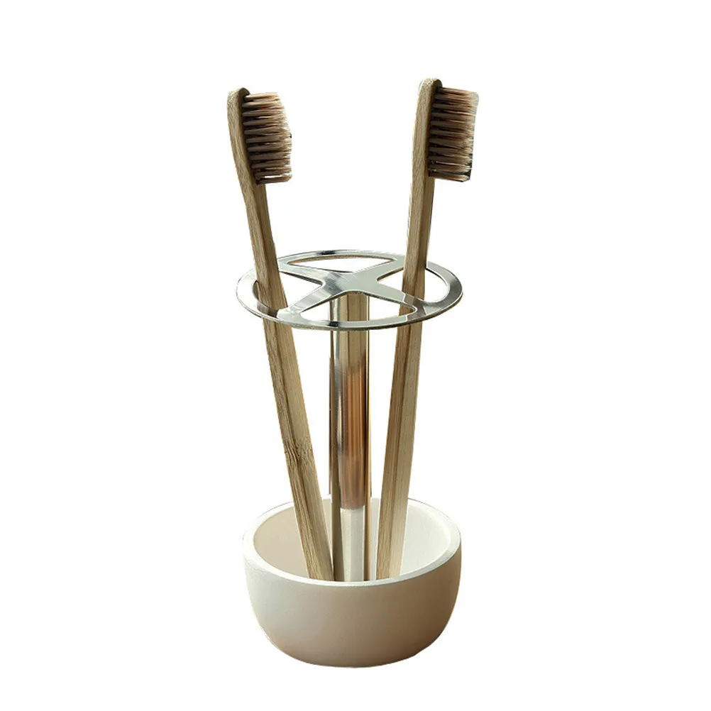 304 Stainless Steel Toothbrush Holder Black Metal Bathroom Stand Organizer Storage Multifunction Toothbrush Brush