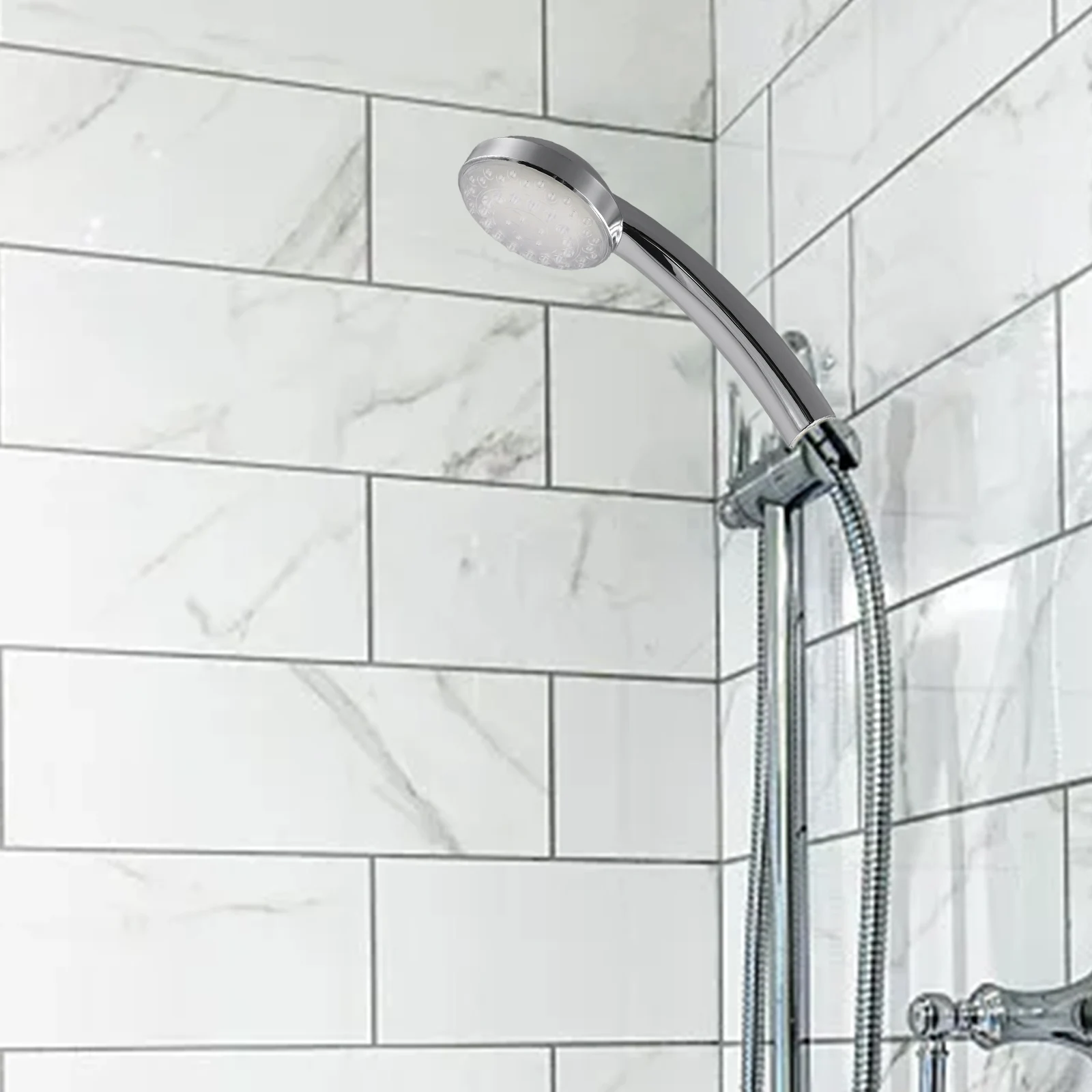 

Bathroom Shower Head Water Saving Shower Daily Shower Innovative Shower Experience Seven Colors LED System Efficient Water Flow