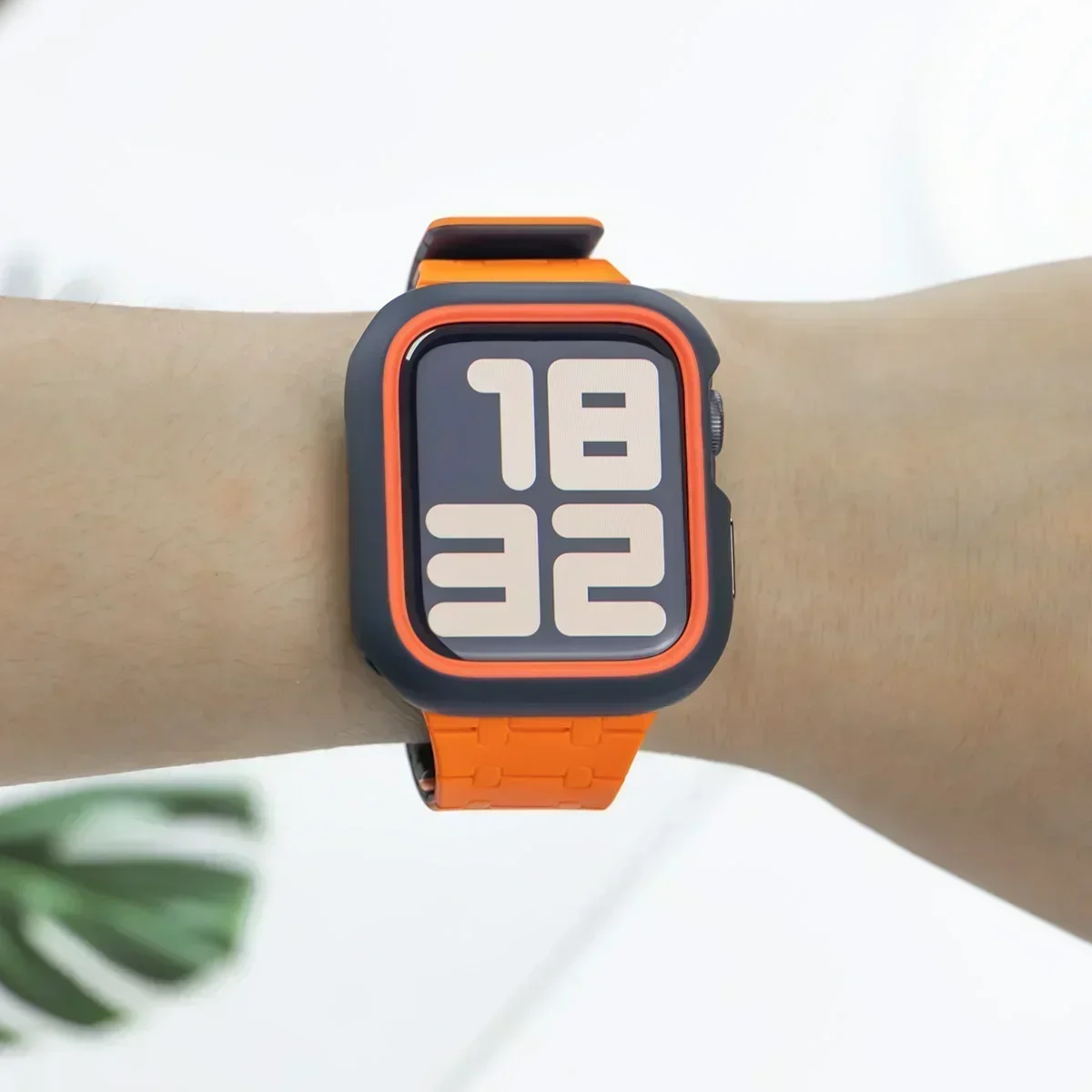 กรณีTPU + สายซิลิโคนสําหรับApple Watch Band Ultra 2 49 มม.45 มม.44 มม.41 มม.ป้องกันกรณีสร้อยข้อมือสําหรับIwatch Series 9 8 7 6 5 4