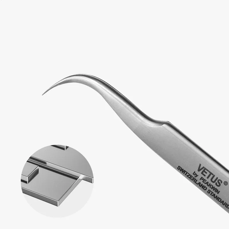 VETUS 7-SA Precision Tweezers Non-Magnetic Stainless Steel Fine Tip SMD PCB Electronics Repair Watch Model Eyelash 00-SA SS-SA