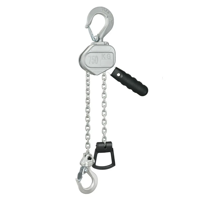 Mini aluminum alloy lever hoist manganese steel chain anti-detachment construction lifting hoist