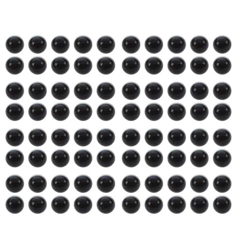 AB46-80 Pcs Marbles 16Mm Glass Marbles Knicker Glass Balls Decoration Color Nuggets Black