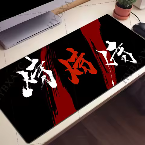 Samurai Warrior Mouse Pad Gamer Computer Accessories Keyboard Table Mat Black Mousepad Company Gaming Laptop Desk Accessory Pc
