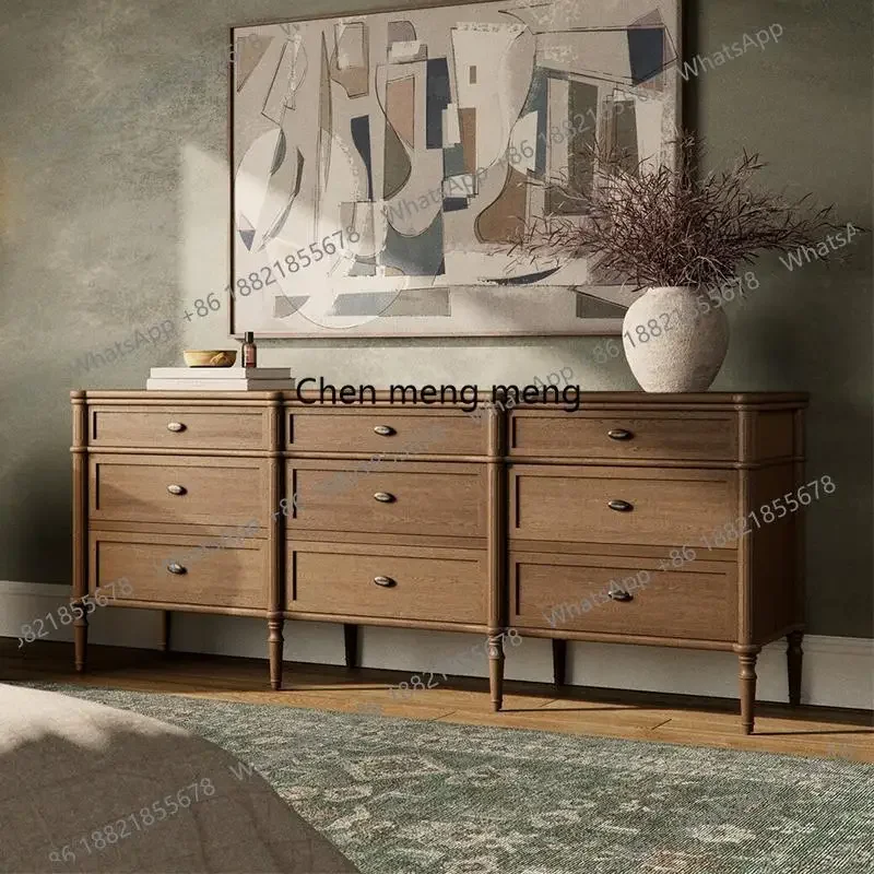 

Solid wood, household bedroom storage cabinet, living room drawer storage, wall side cabinet