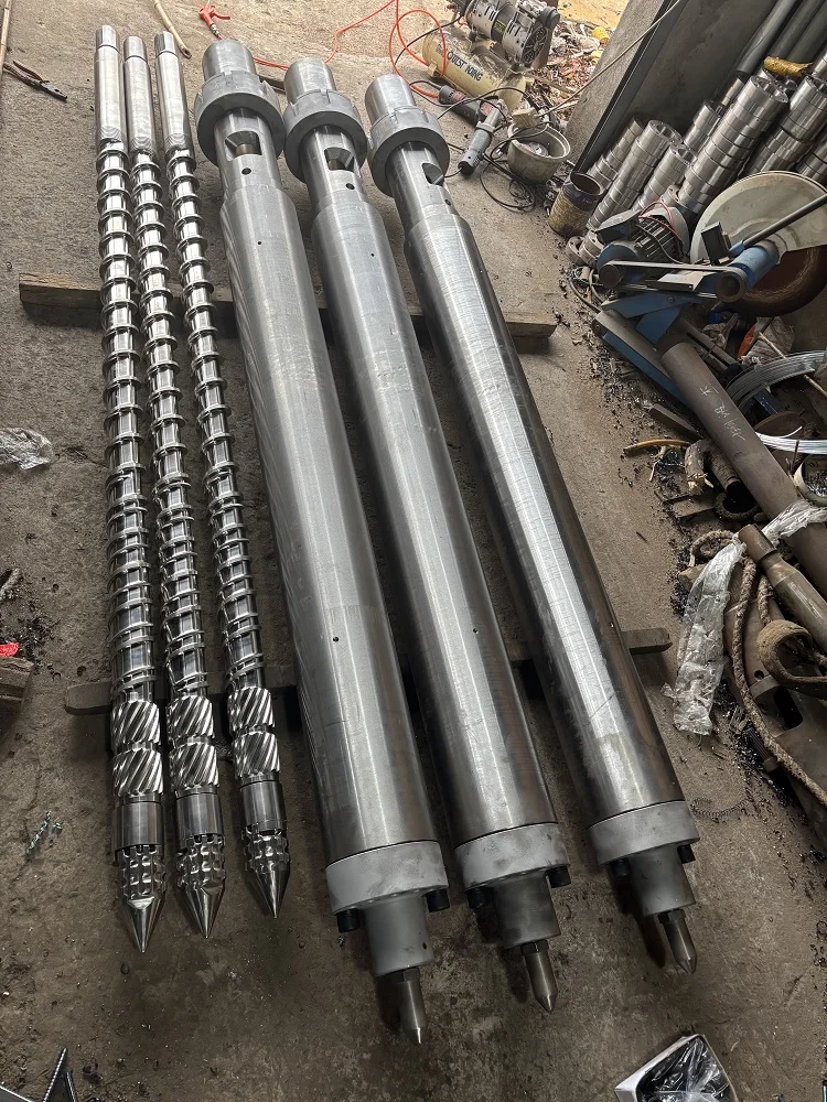 Customized Design 30mm Diameter 825mm Length Injection Molding Screw Kit with 770mm Barrel Nozzle