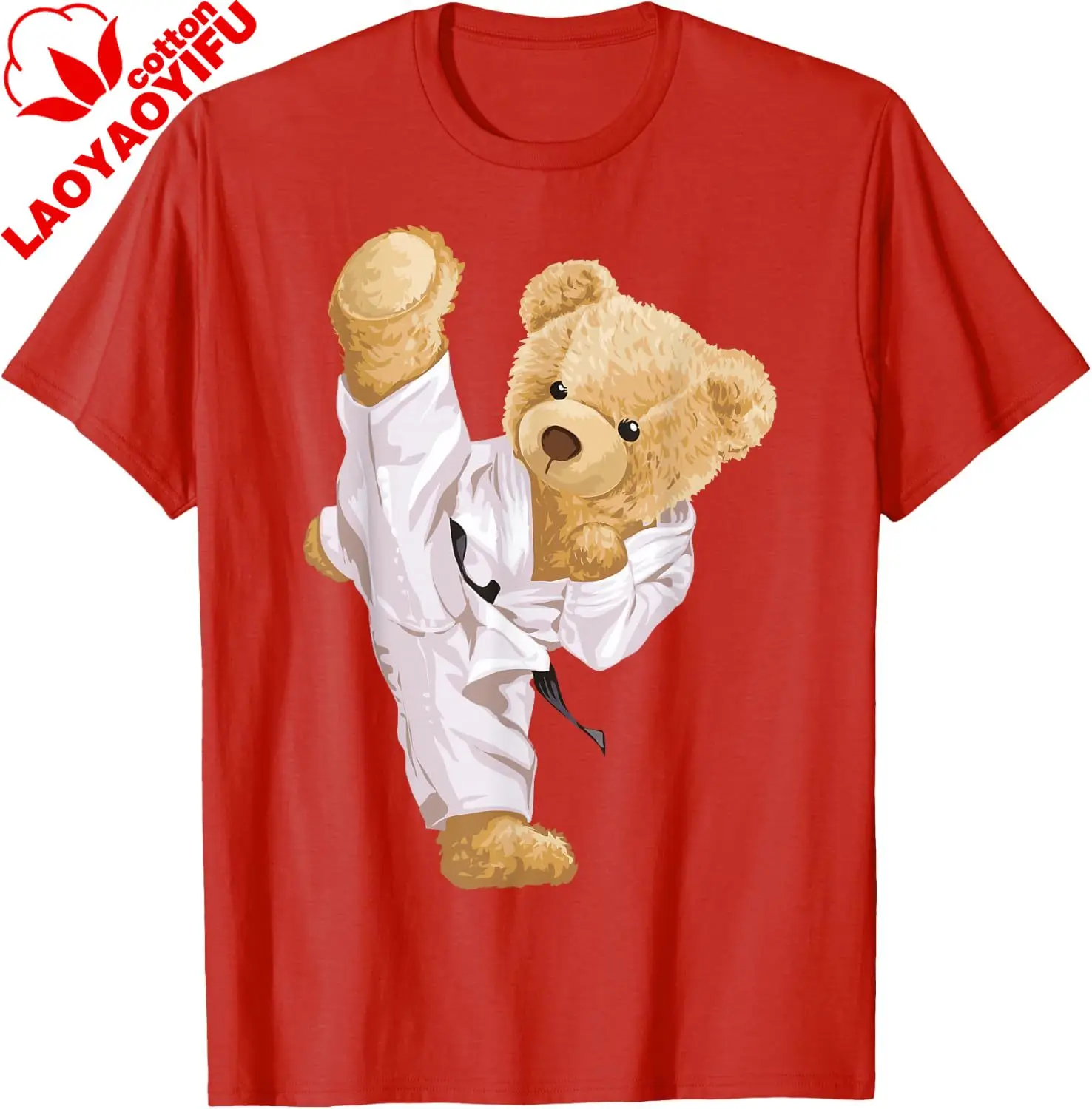 Taekwondo Tae Kwon Do Toy Bear Tee Korean Martial Art T-Shirt  Kawayi Y2k Sophisticated and Stylish Outfit   Cotton Tee