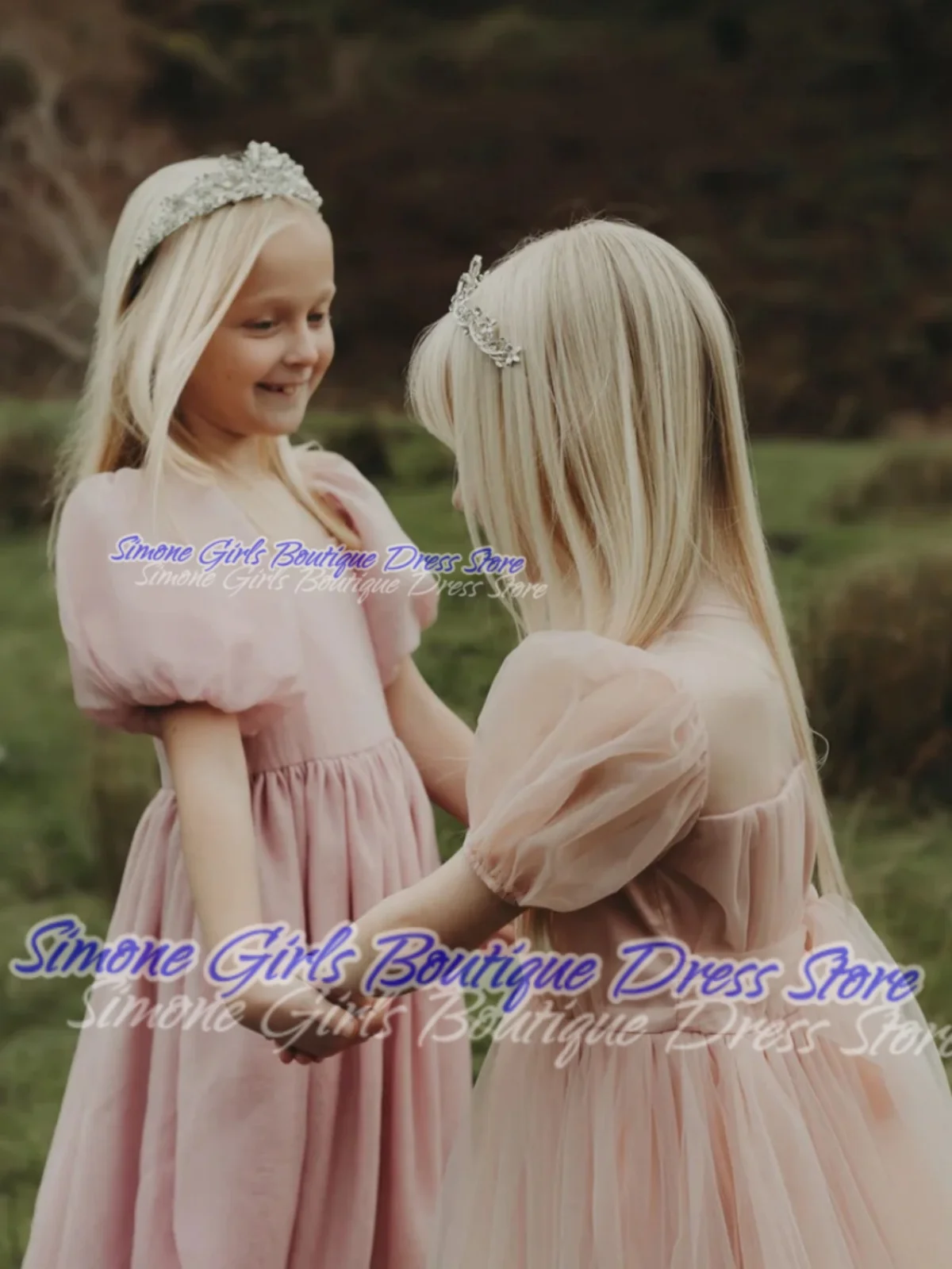 

Flower Girls Dress Elegant Little Princess Dress for Birthday Wedding Party Children's Photography Age 4-14 Years