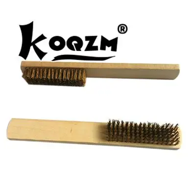 Wooden Handle Stainless Steel Wire Brush For Stationery, Paint Removal, Rust Removal, Root Carving, Diamond Bodhi Cleaning