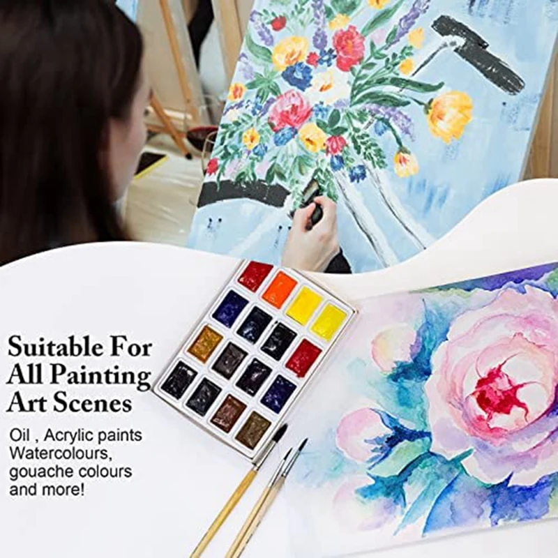 アーティスト-アクリル絵筆セット,ナイロン毛,丸い,正方形,フラット,32個