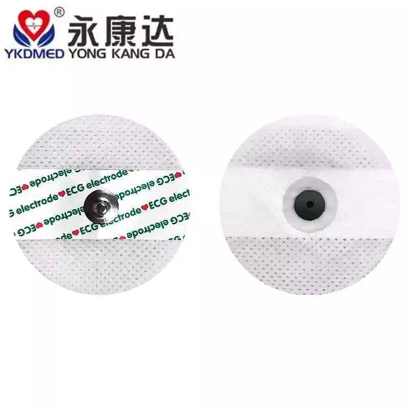 Promotions！100pcs/ECG EKG Electrode Patch for Electrocardiograph Fittings Lead Wire ECG Electrode Pads aldult Non-Woven