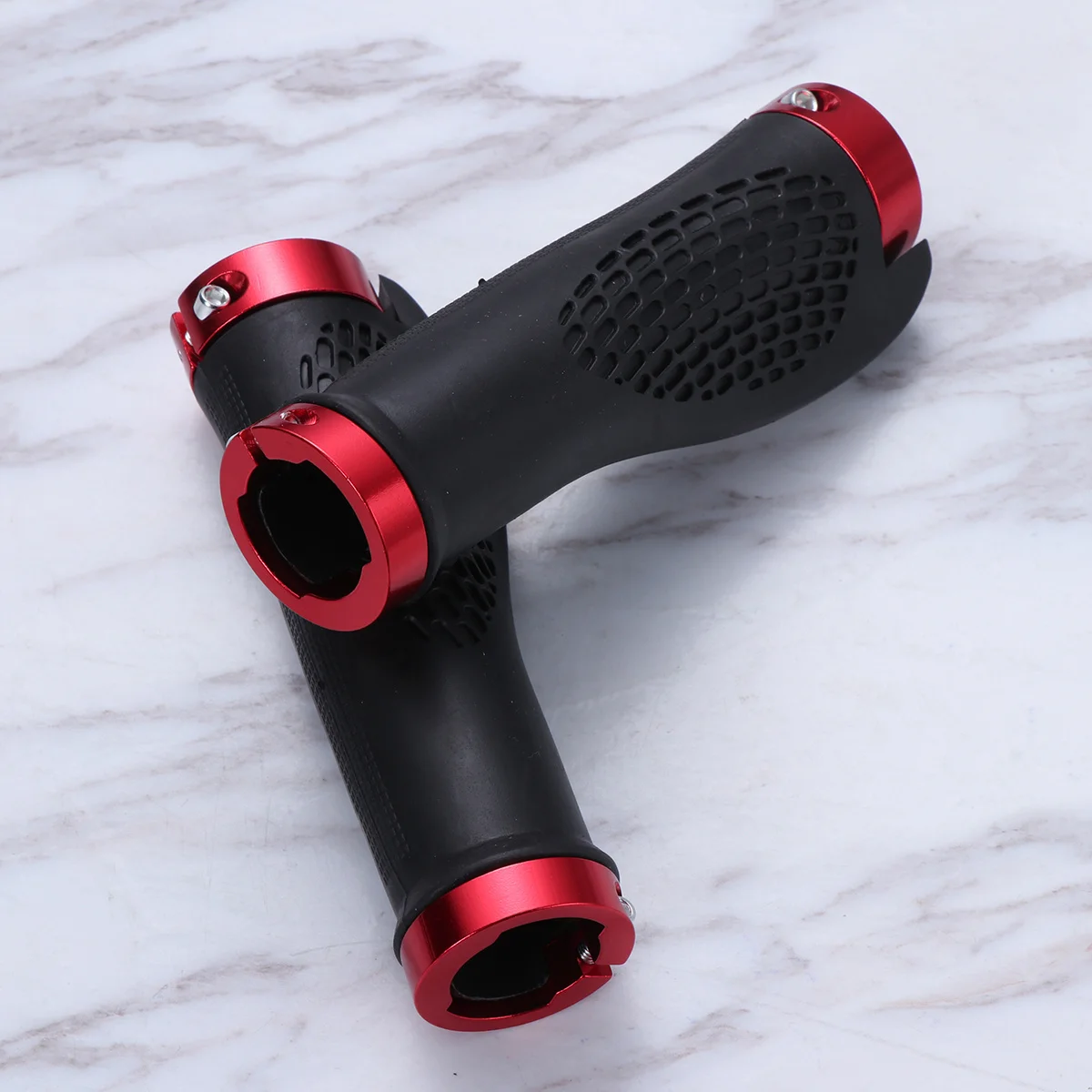 

1 Pair Bicycle Handlebar Red Non-Slip Ergonomic Shock Absorbing Mountain Bike Cycling Accessories Handlebar Grips Bike Grips