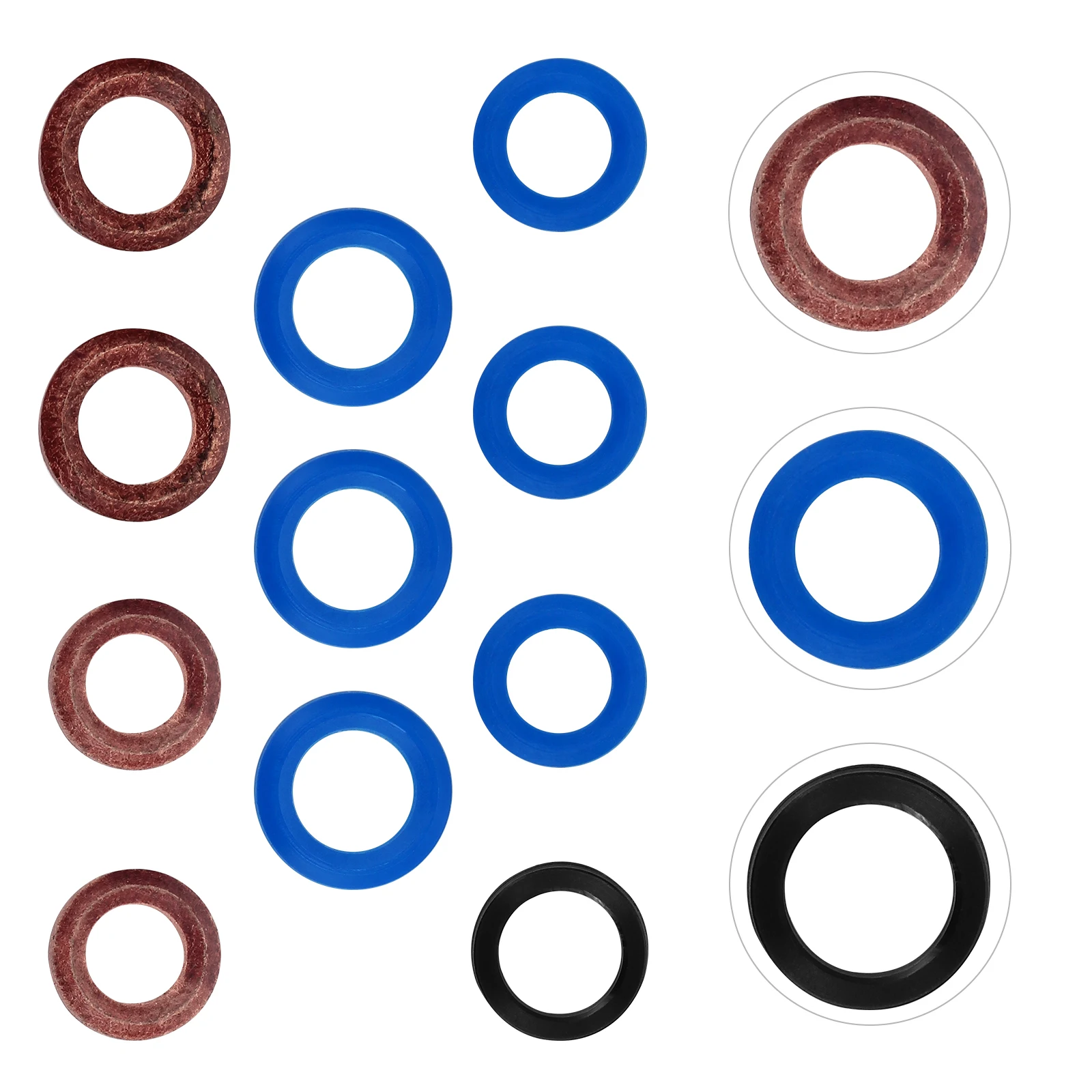 

11pcs Seal Ring Replacement For 390 Airless Sprayer Durable Pe Cowhide Material Easy Install Lightweight Portable Diy