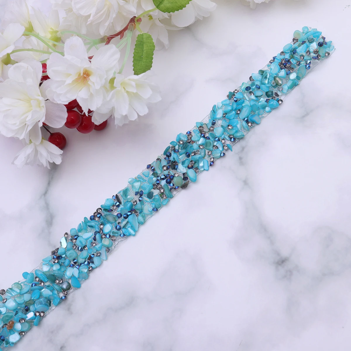 

Rhinestone Appliques Elegant Sewing Trim Sparkly Lace Bling Belts Fashionable Clothing Accessories DIY Crafting Projects