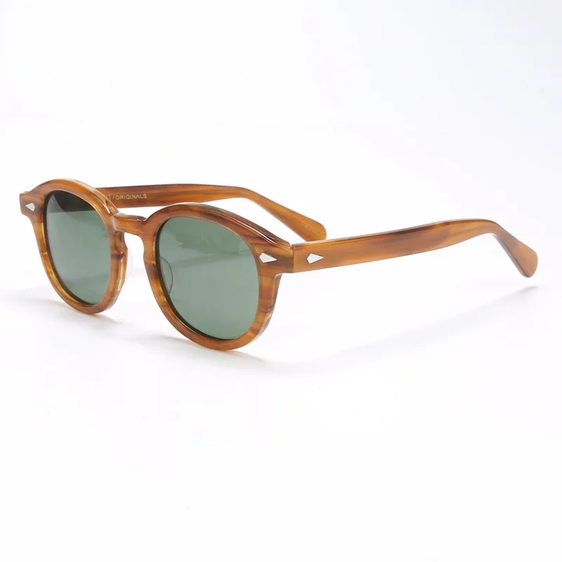 Johnny Depp Sonnenbrille Mann Lemtosh polarisierte Sonnenbrille Frau Luxusmarke Vintage Acetat Rahmen blaue Nachtsicht brille