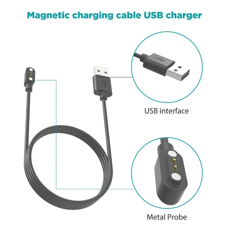 USB Smart Watch Charger Magnetic Charging Cable Built-in Voltage Regulator for Xiaom Haylou RS4 Plus Cable