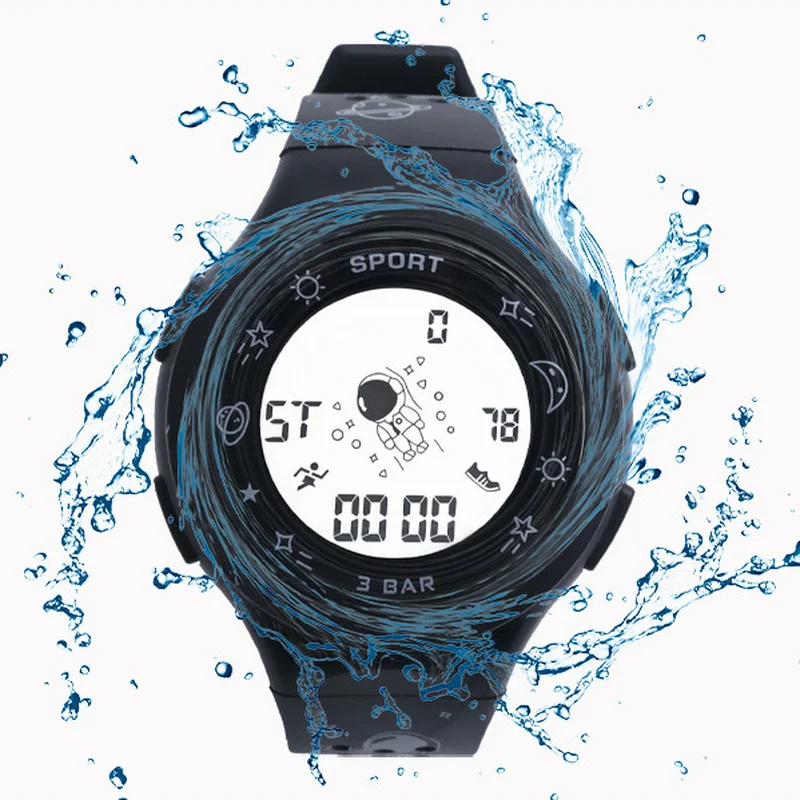 2024 Astronaut Student Waterproof Electronic Watch Trend Outdoor Sports Men and Women Couple Luminous Watches Gift Wristwatches