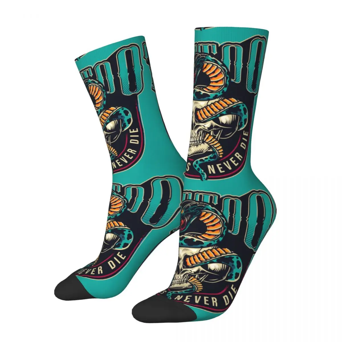 Happy Funny Men's compression Socks Tattoo Snake Vintage Harajuku Tattoo Style Street Style Novelty Casual Crew Crazy Sock