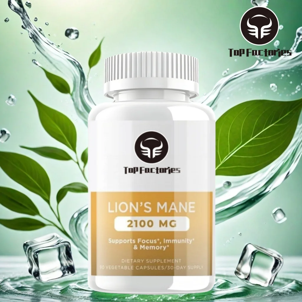 

Organic Brain Boosting Capsules with Lion Mane Mushroom Absorption Enhancers & Immune Support