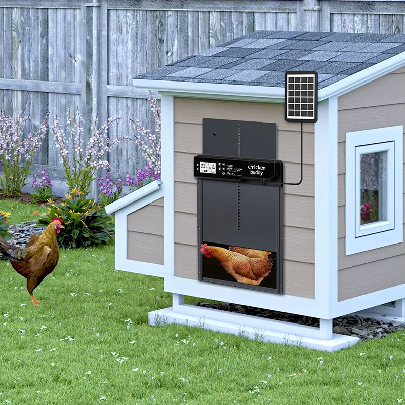 Waterproof Automatic Chicken Coop Door Aluminum Auto Chicken Coop Opener with Anti-Pinch Sensor