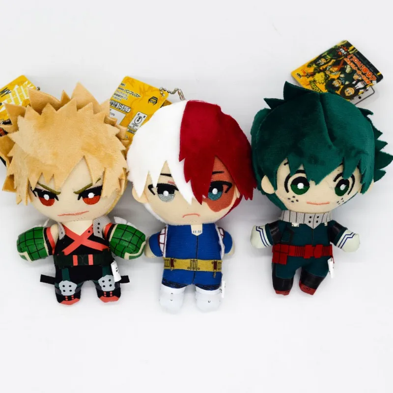 16cm Cartoon My Hero Academia Plush Pendant Soft Plush Doll Accessories Keychain Backpack Pendant Decoration Friends Best Gift