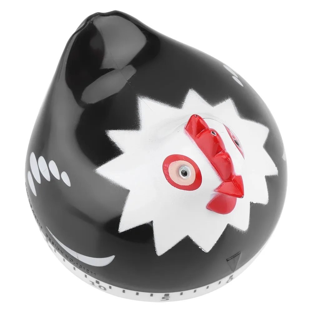 Chicken Pattern Countdown Kitchen Timer 60 Minutes Loud Alarm Cooking Timer Rotating Design Wind Up Mechanical Counters Clock