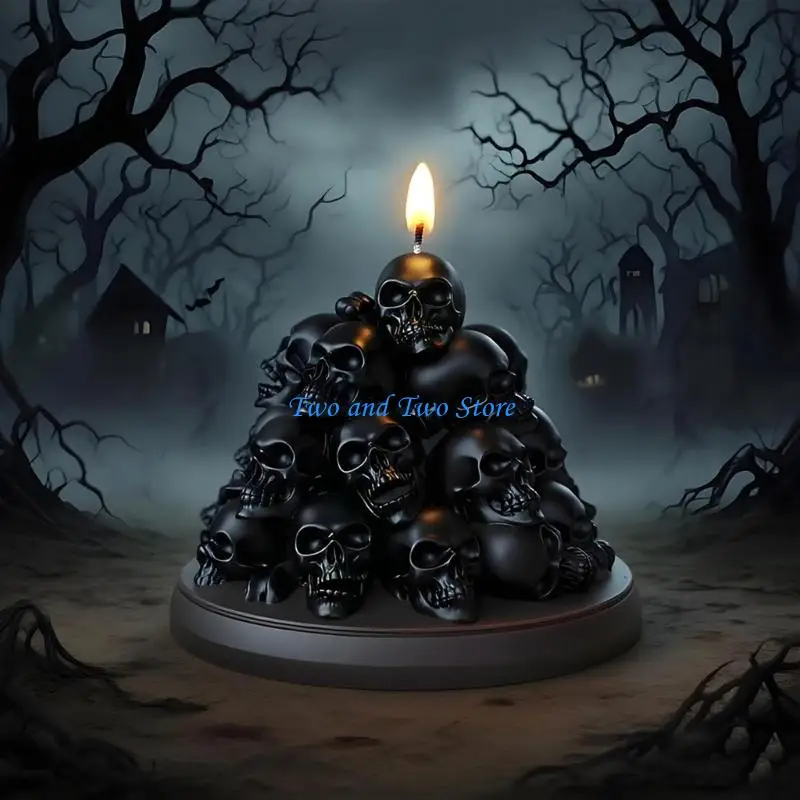 

HX6F Skull/Pumpkin Reusable Silicone Moulds Halloween Crafting Tool Multiple Weights Easy Releasing Design