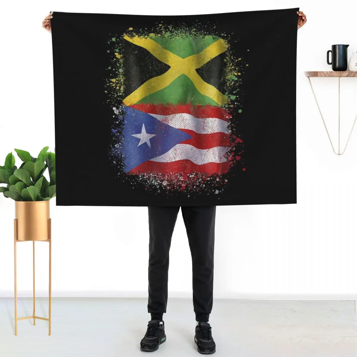 Puerto Rican Jamaican Love Jamarican Throw Blanket Multi-Purpose for winter Luxury Thicken Bed anime Moving Blankets