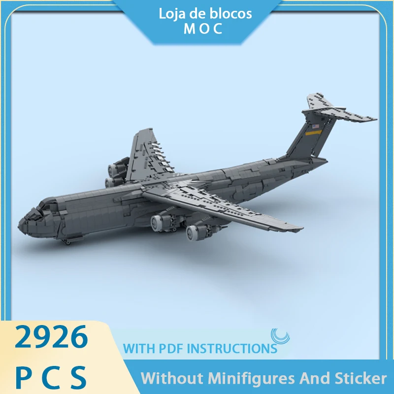 

Изысканный новый продукт: Конструктор MOC, военная модель C-5 Galaxy Transport Technology, модульный детский набор для самостоятельной сборки