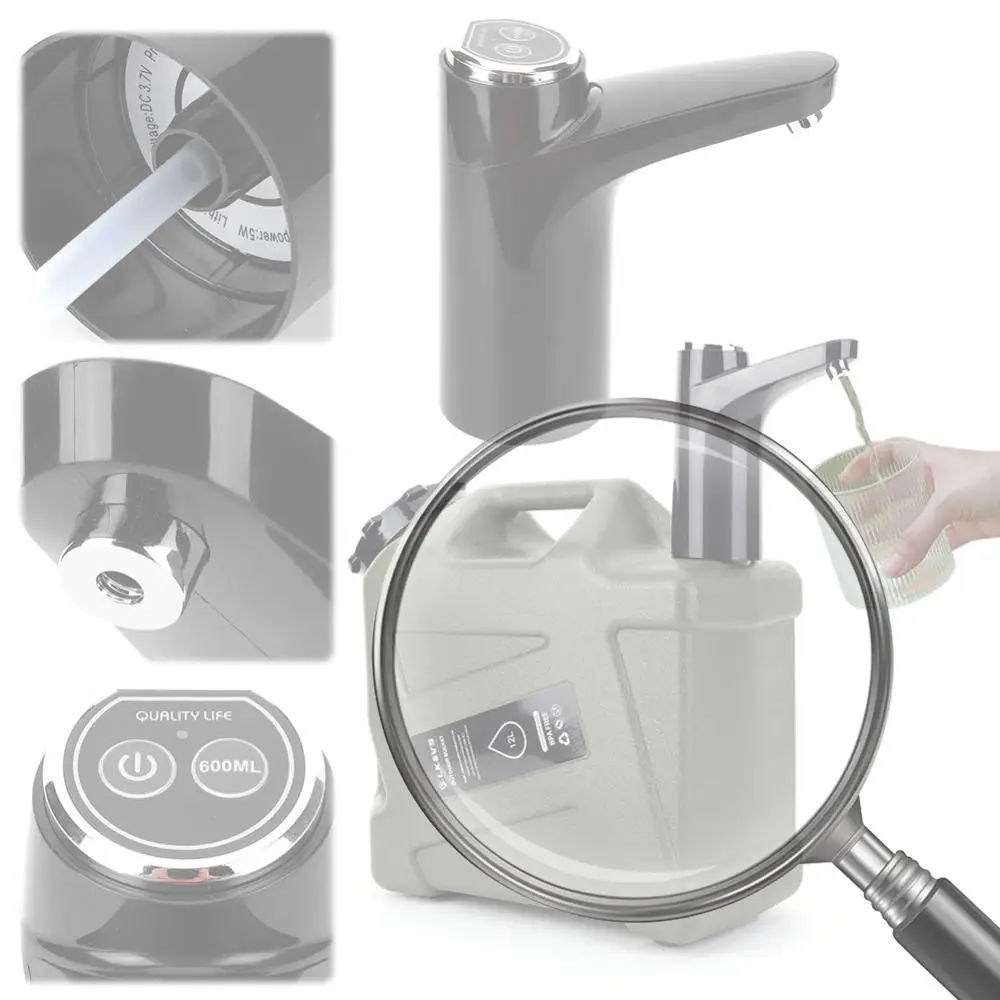 

Портативный беспроводной насос для воды 4 Вт, 600 мл, с управлением одной кнопкой, для кемпинга, аксессуар для резервуаров для воды