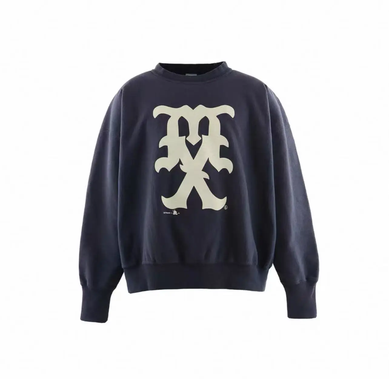 

Saint Japanese Trend Print Pullover Washed Crew Sweatshirt