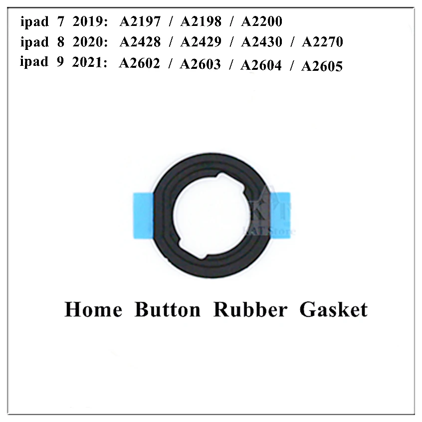 1Pcs Home Button Menu Key Flex Cable Bracket Rubber Gasket Assembly Replacement for iPad 7 2019 8 2020 9 9th 2021 10.2 Inch