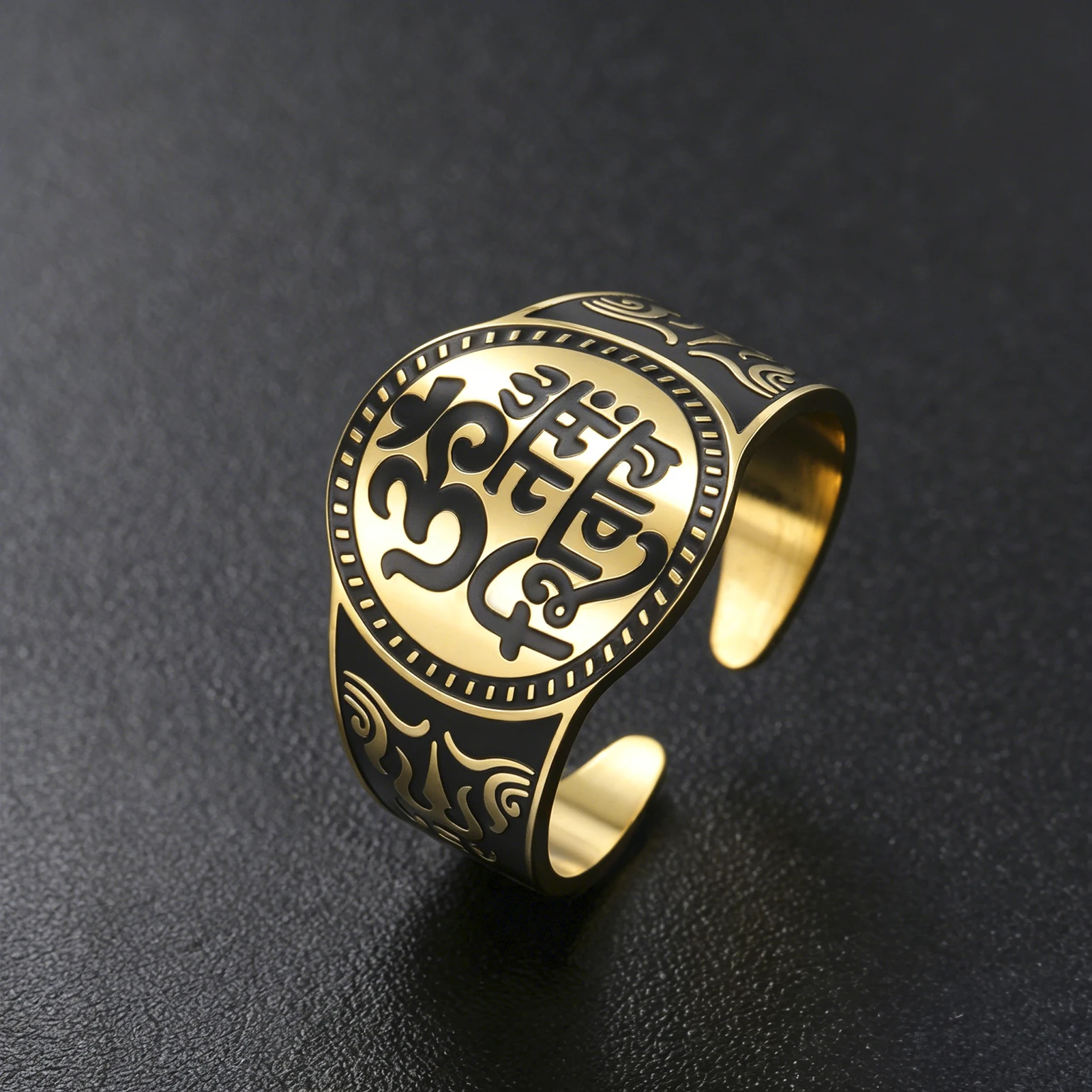 CoolTime CoolTime Om Namah Shivaya Open Ring Stainless Steel Adjustable Yoga Spiritual Protection Amulet Band Gift for Men Women - Aliexpress Deal