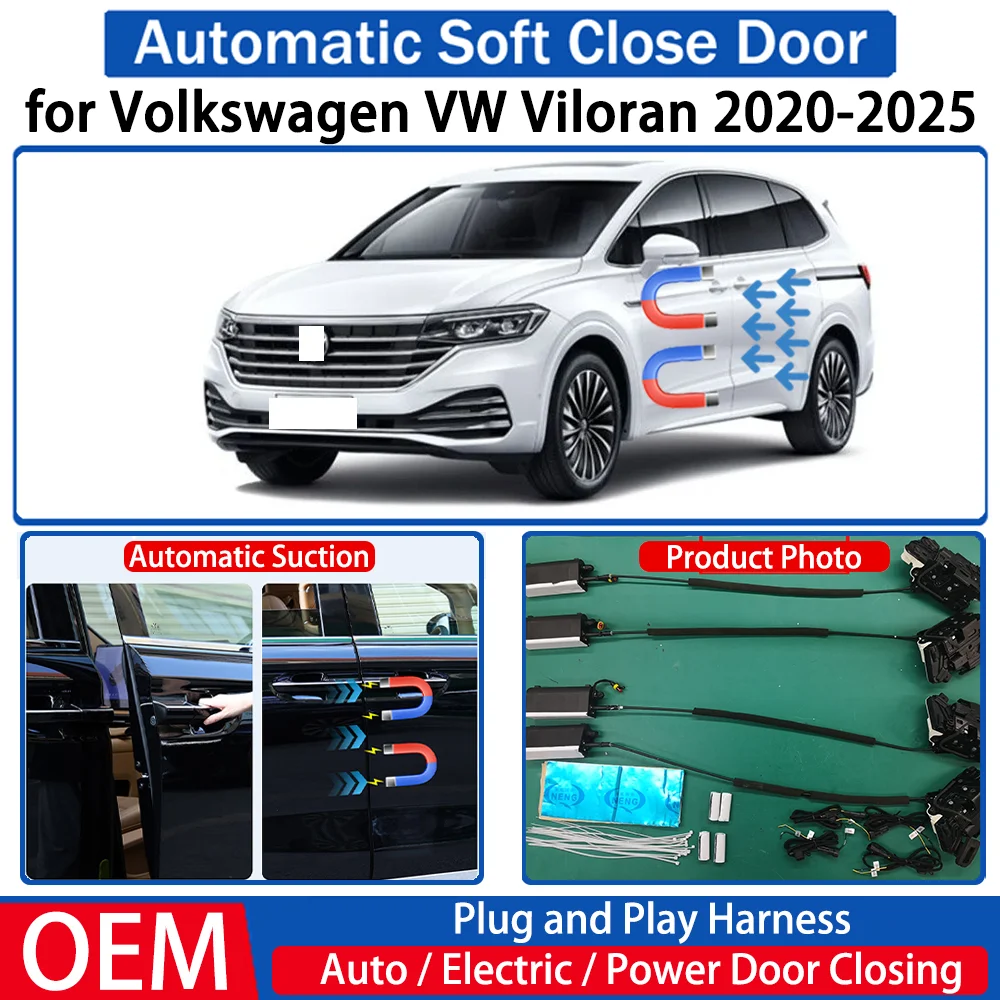 ชุดอุปกรณ์ปิดประตูอัตโนมัติแบบนุ่มนวลสำหรับรถยนต์ Volkswagen VW Viloran ปี 2020-2025 ของแท้จากโรงงาน ระบบดูดประตูไฟฟ้า ระบบปิดประตูอัตโนมัติแบบเสียบปลั๊กใช้งานได้ทันที