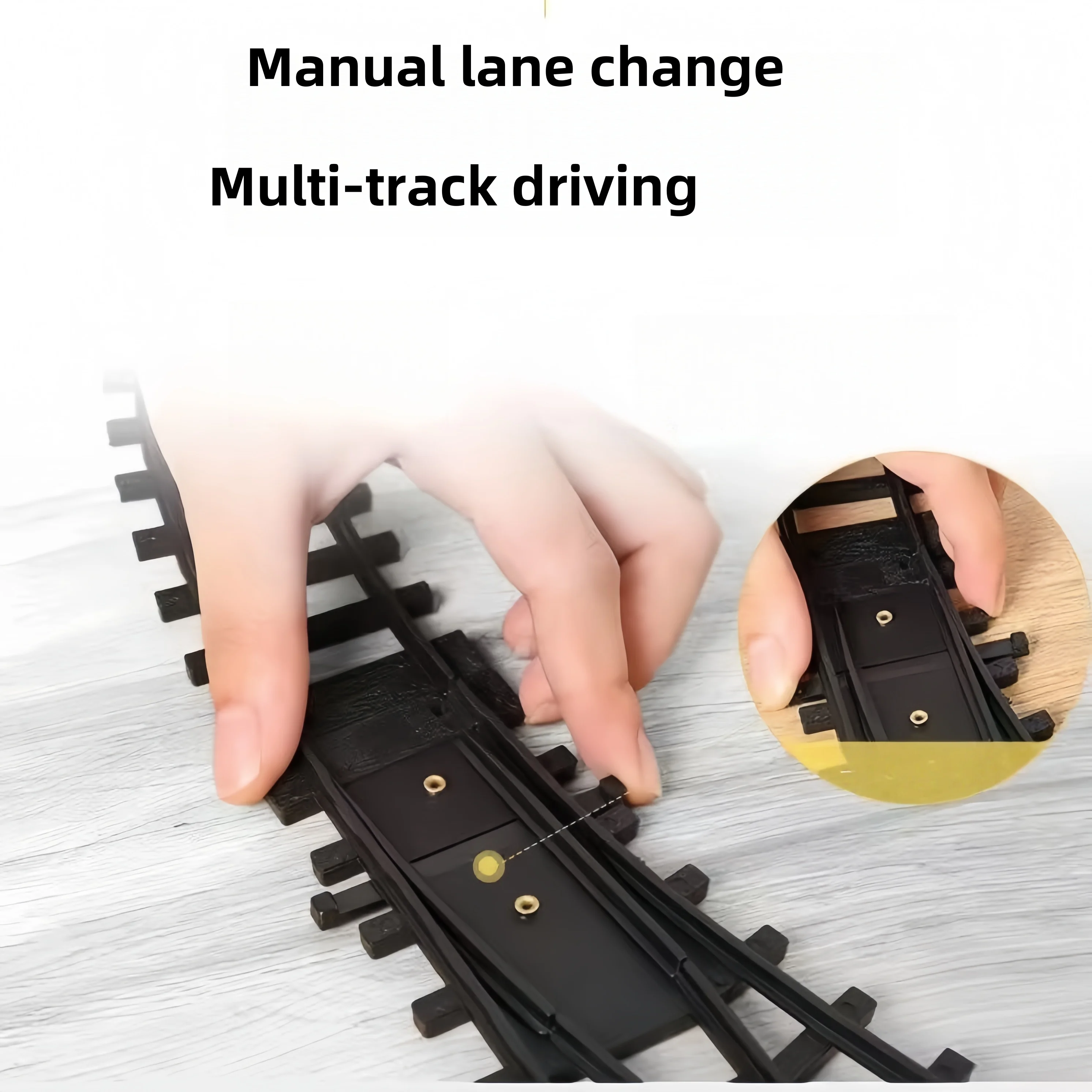 จําลองใหม่ Retro ชุดรถไฟขนาดเล็ก TRACK ที่จอดรถไอน้ํารุ่นรางความเร็วสูงเด็กรถไฟของเล่นเด็กเหมาะสําหรับของเล่น Christm