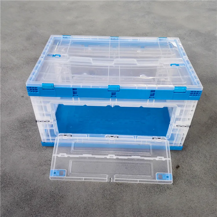 Stackable Plastic clear Storage Folding Us General Tool Container Box Crate Containers Bin with Lid