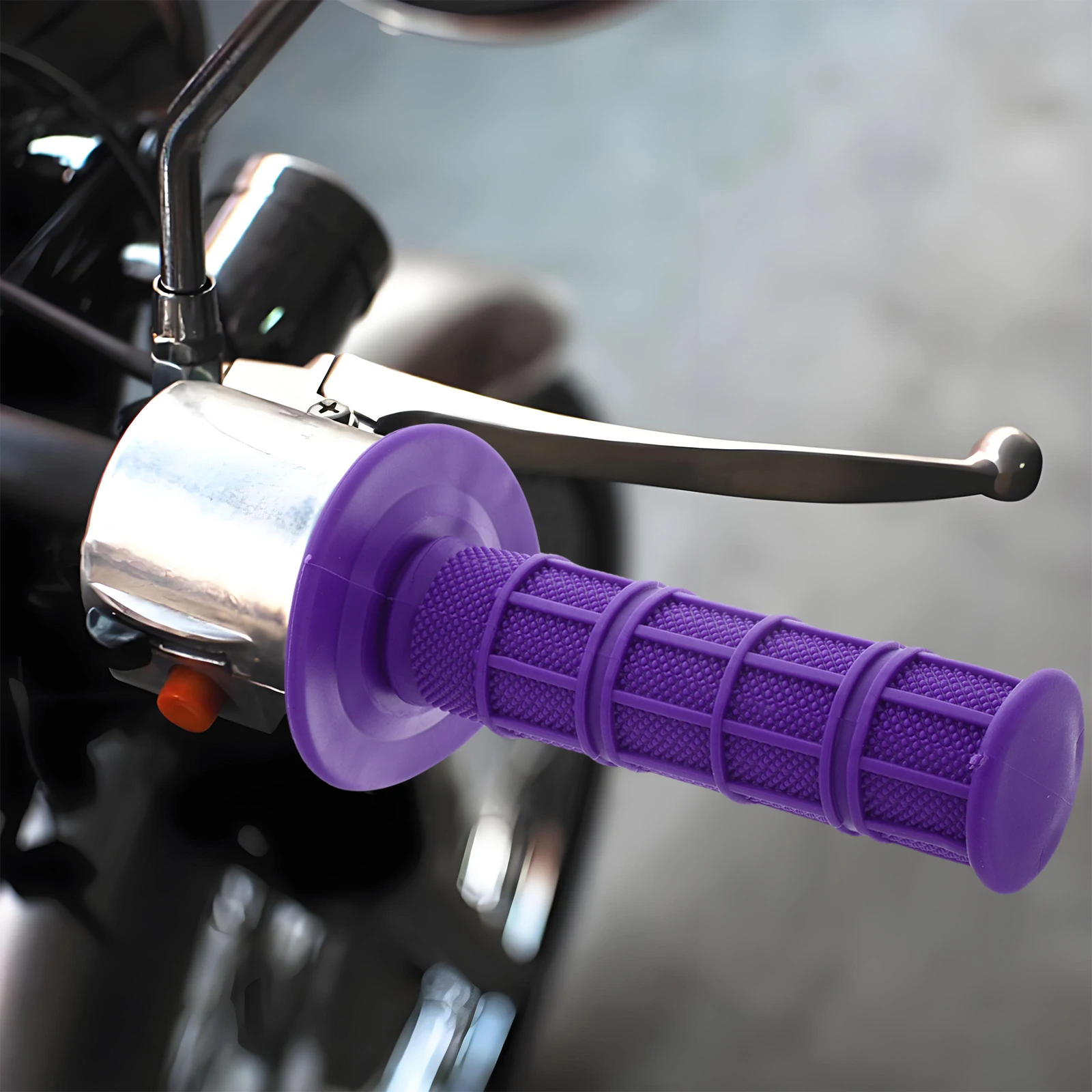 

2pcs Silicone Handlebar Hand For Motorcycle Atv Dirt -Wheeler Replacement Comfortable Non-Slip Universal -Road