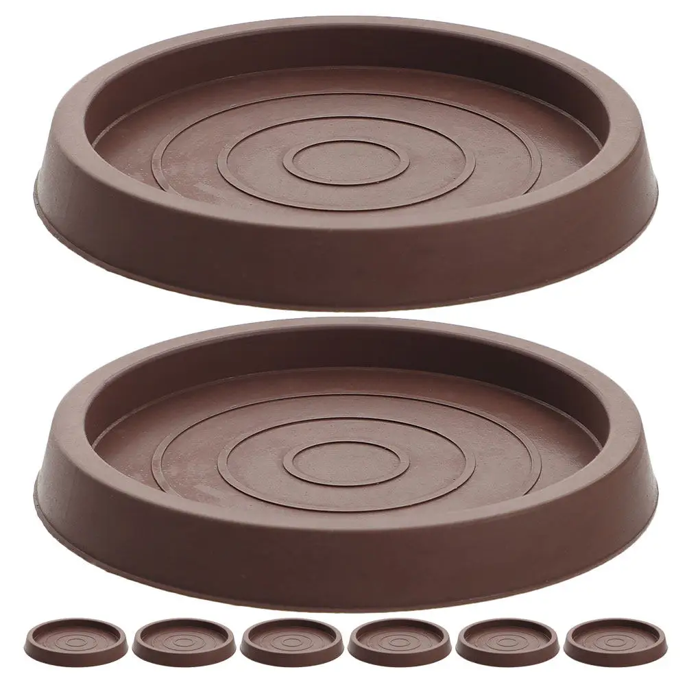 8Pcs Rubber Furniture Caster Cups for Hardwood Floors Non-Slip Chair Desk Bed Sofa Leg Pads Floor Protectors Shock Absorbing