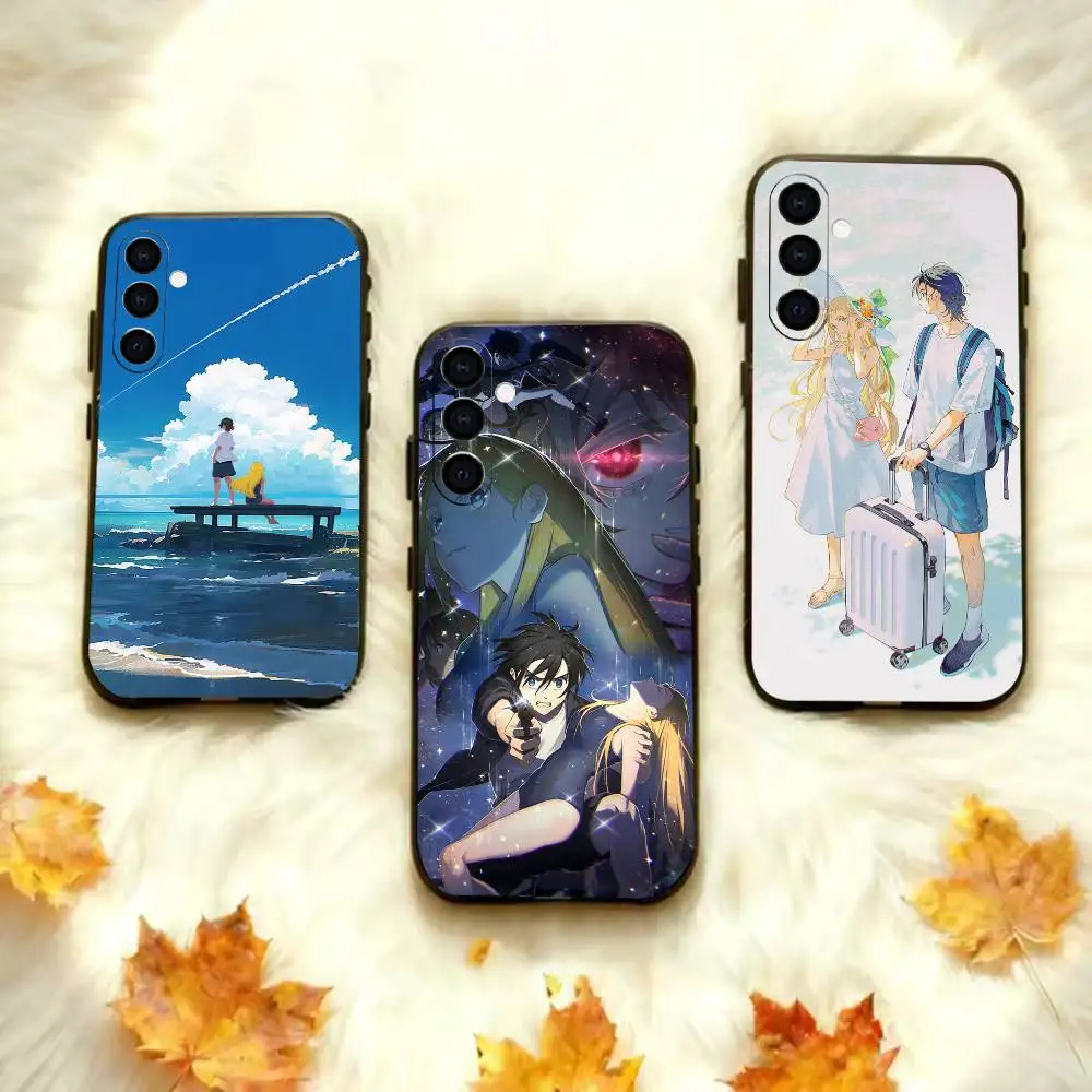 Warm anime Summer Time Rendering Phone Case For Samsung Galaxy A20,A21s,A22,A31,A32,A52,A53,A72,73,A80 Black Silicone Case