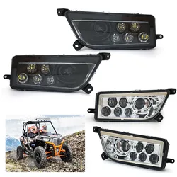 1pair High Low Beam 6000K 3450LM LED Headlight ATV Headlamp for Polaris RZR 900 2015-2017 for RZR 1000 S 2016-2017.
