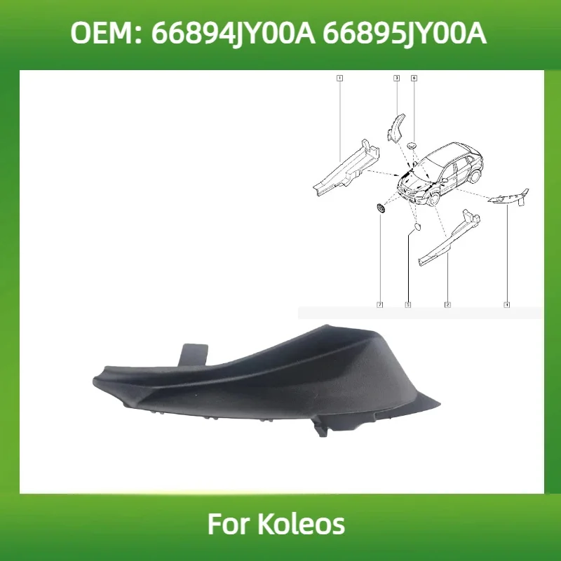 66894JY00A 66895JY00A para Renault Koleos placa deflectora de raspador panel embellecedor de parabrisas delantero canalón de lluvia panel embellecedor triangular