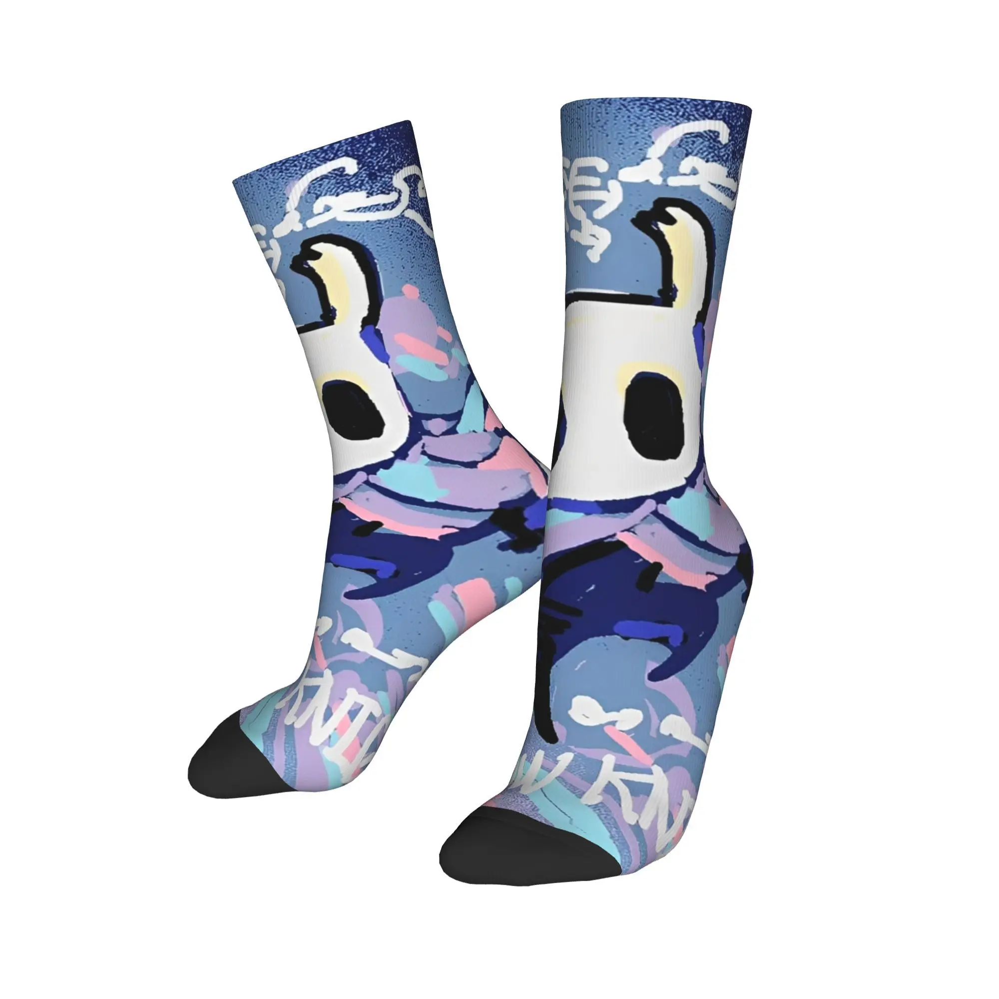 

Спортивные носки Harajuku Hollow Knight Indie Game, полиэстеровые носки средней длины для женщин и мужчин, впитывающие пот