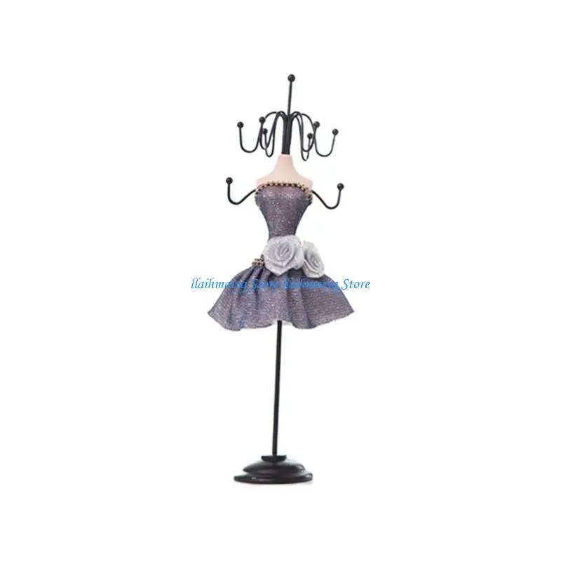 573B Stylish Jewelry Doll Model Shaped Stand Modern Doll Model Display Shelves Convenient Jewelry Storage Rack