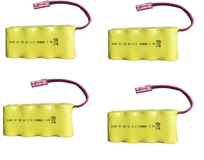 AA 배터리 팩 원격 제어 장난감 자동차 배터리 4.8V 700mAh Ni-CD 배터리 JST 4.8V Ni-CD, rc 보트 자동차 탱크 기차 로봇 총