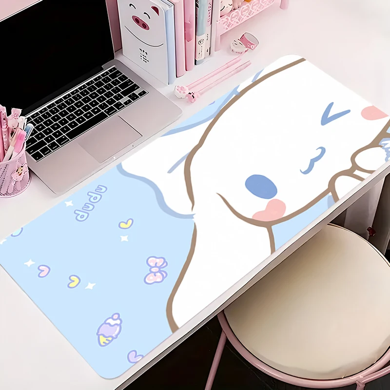 Cute Mouse Pad Kawaii C-Cinnamoroll Anime Desk Mat HD Printing Large Anime Mousepad Office Laptop Extended Table Pad XXL Carpet