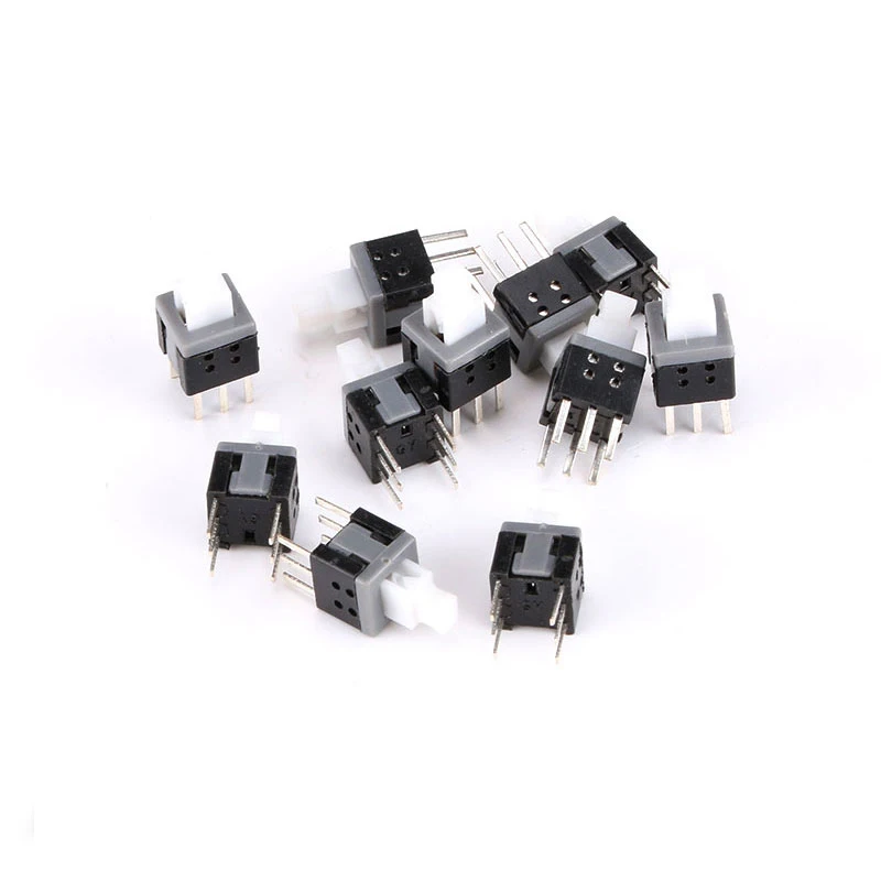 10Pcs Micro Switch Self-lock / No-lock Switch 5.8*5.8MM 7*7MM 8*8MM 8.5*8.5MM 6 Pin 7X7mm Mini Push Button Cap Connector