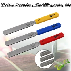 Electric acoustic guitar fingerboard wire crown grinding file service tool Punching up curved file leveling service tool