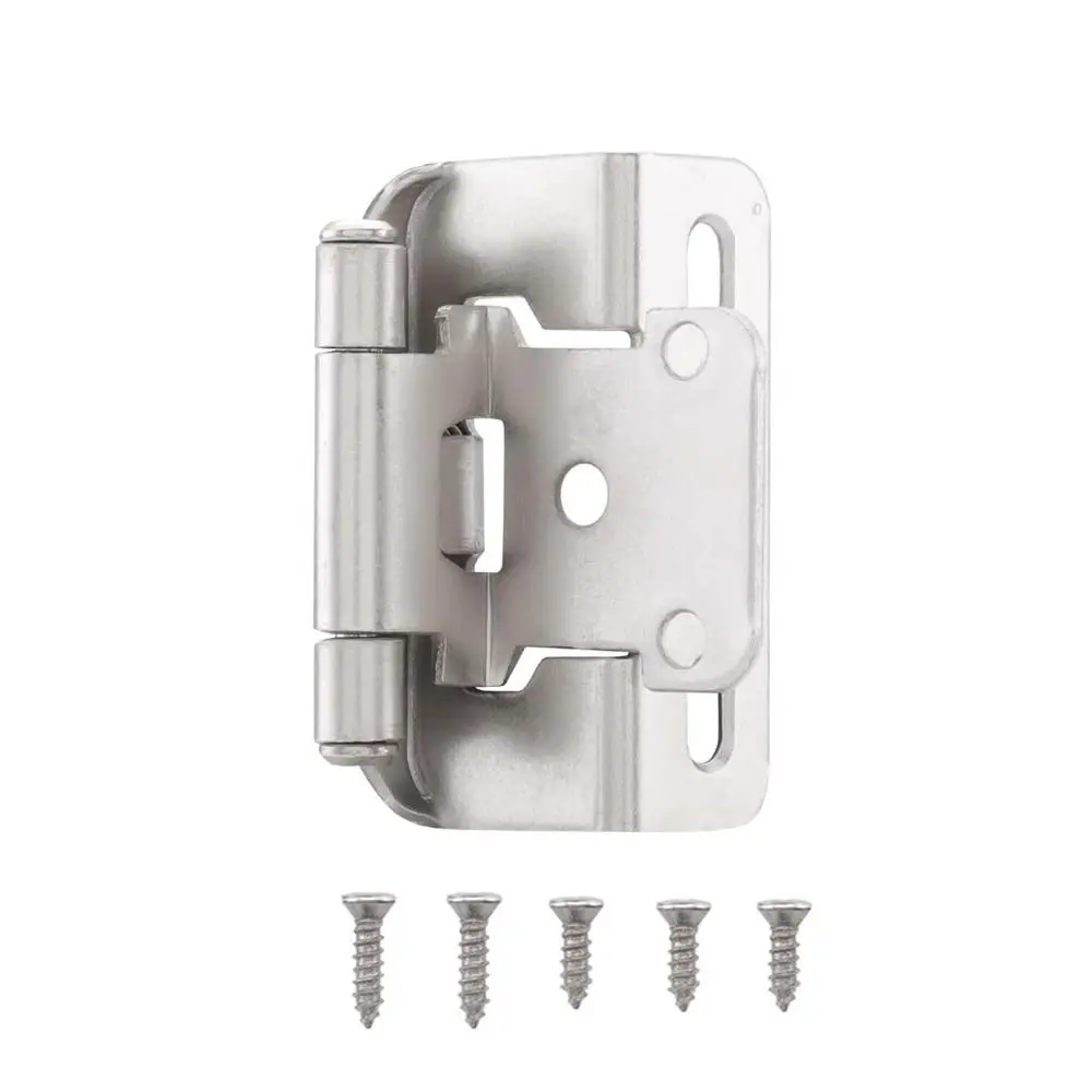 Semi-Concealed Overlay Cabinet Hinges Partial Wrap Adjustable Face Frame Hinges Soft-Close Self-Closing Hinges Hardware