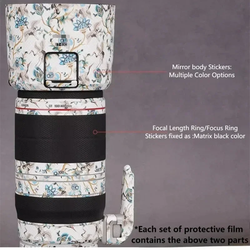 EF100400 II Camera Lens Sticker Coat Wrap Protective Film Decal Skin For Canon EF 100-400 100-400mm F4.5-5.6 L IS II USM 4.5-5.6