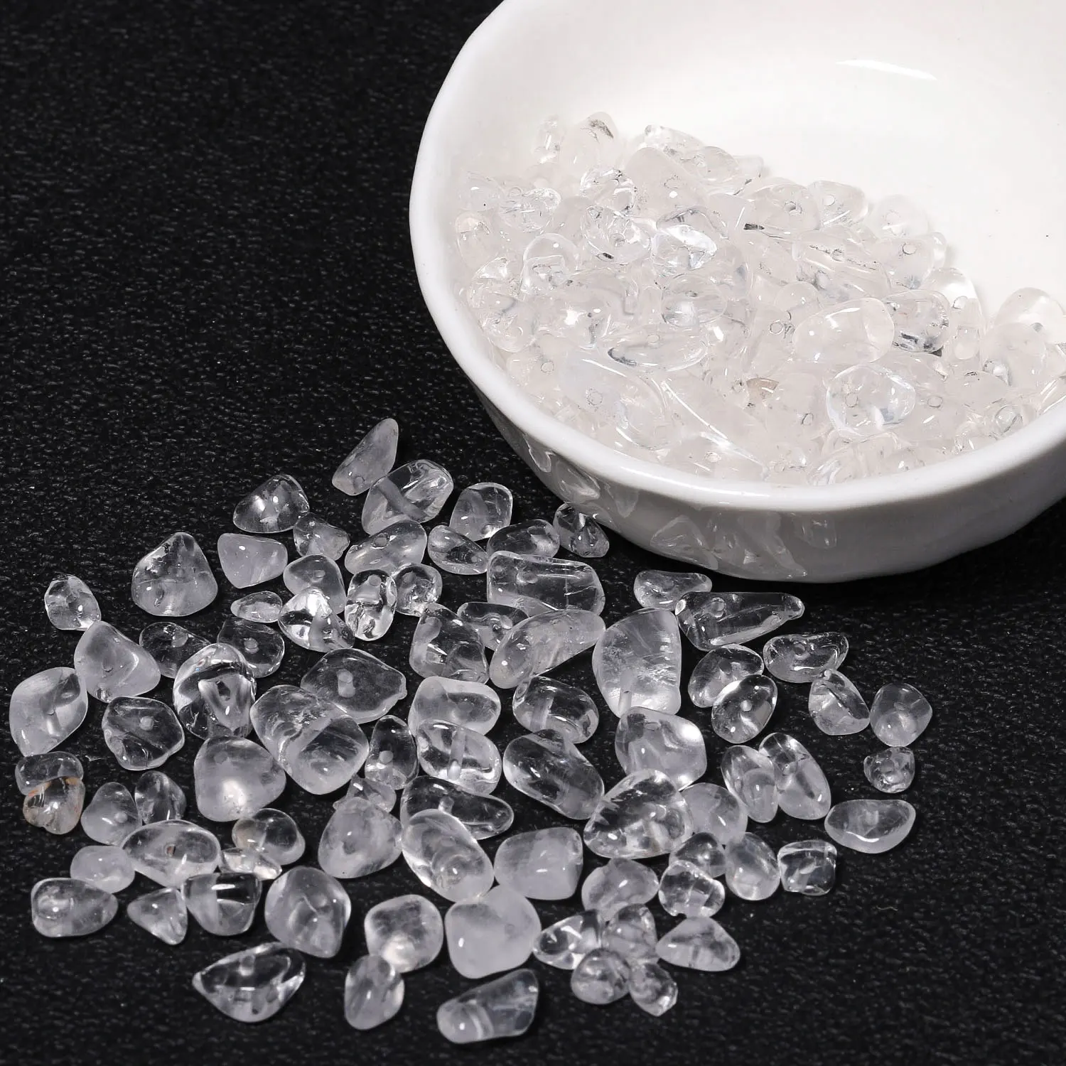 3-5mm 5-8mm Irregular Freeform Chip Gravel Bead Natural White Crystal Stone for Jewelry Making DIY Earring Necklace Accessories