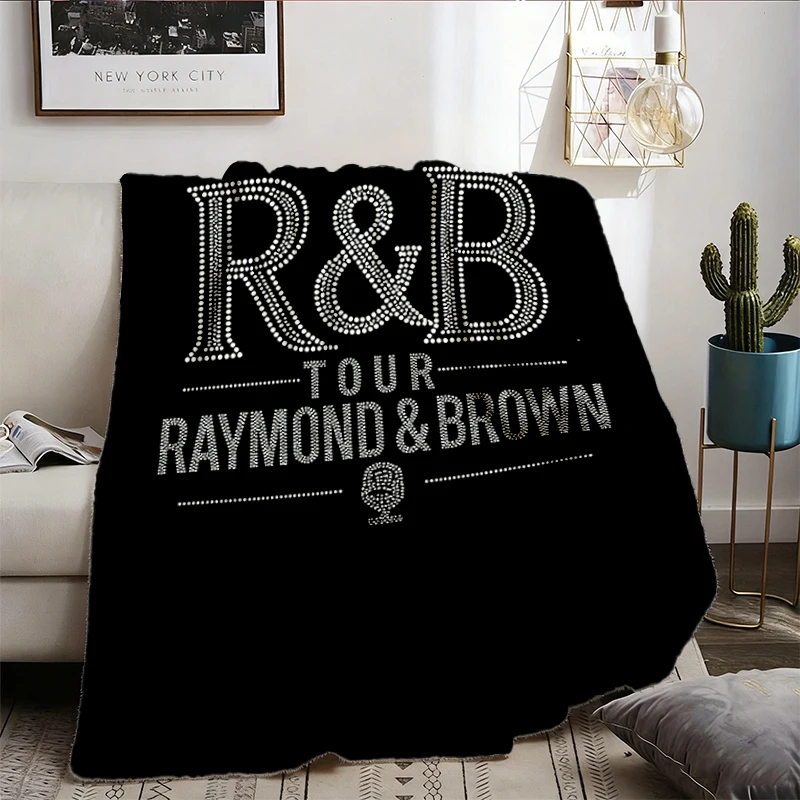 R and B Tour RandB Tour Rhinestone Flannel Blanket Raymond and Brown Concert Inspired Bling Flannel Throw